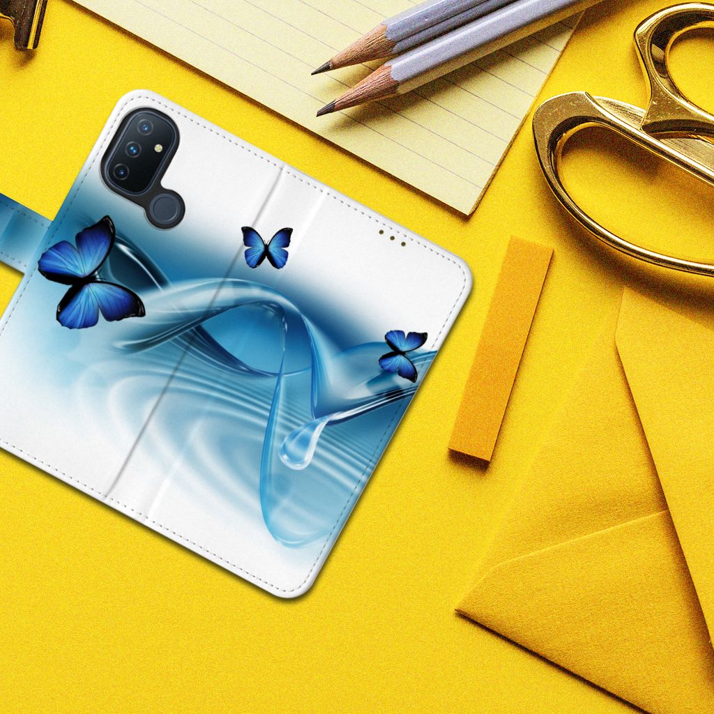 OnePlus Nord N100 Telefoonhoesje met Pasjes Vlinders