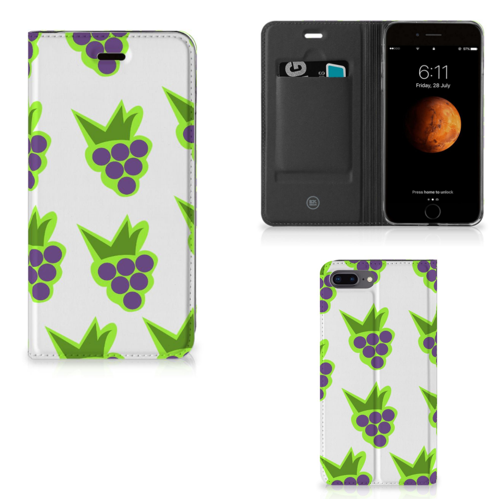 Apple iPhone 7 Plus | 8 Plus Flip Style Cover Druiven