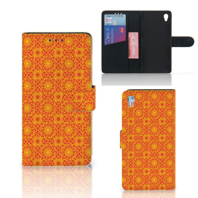 Sony Xperia Z3 Telefoon Hoesje Batik Oranje