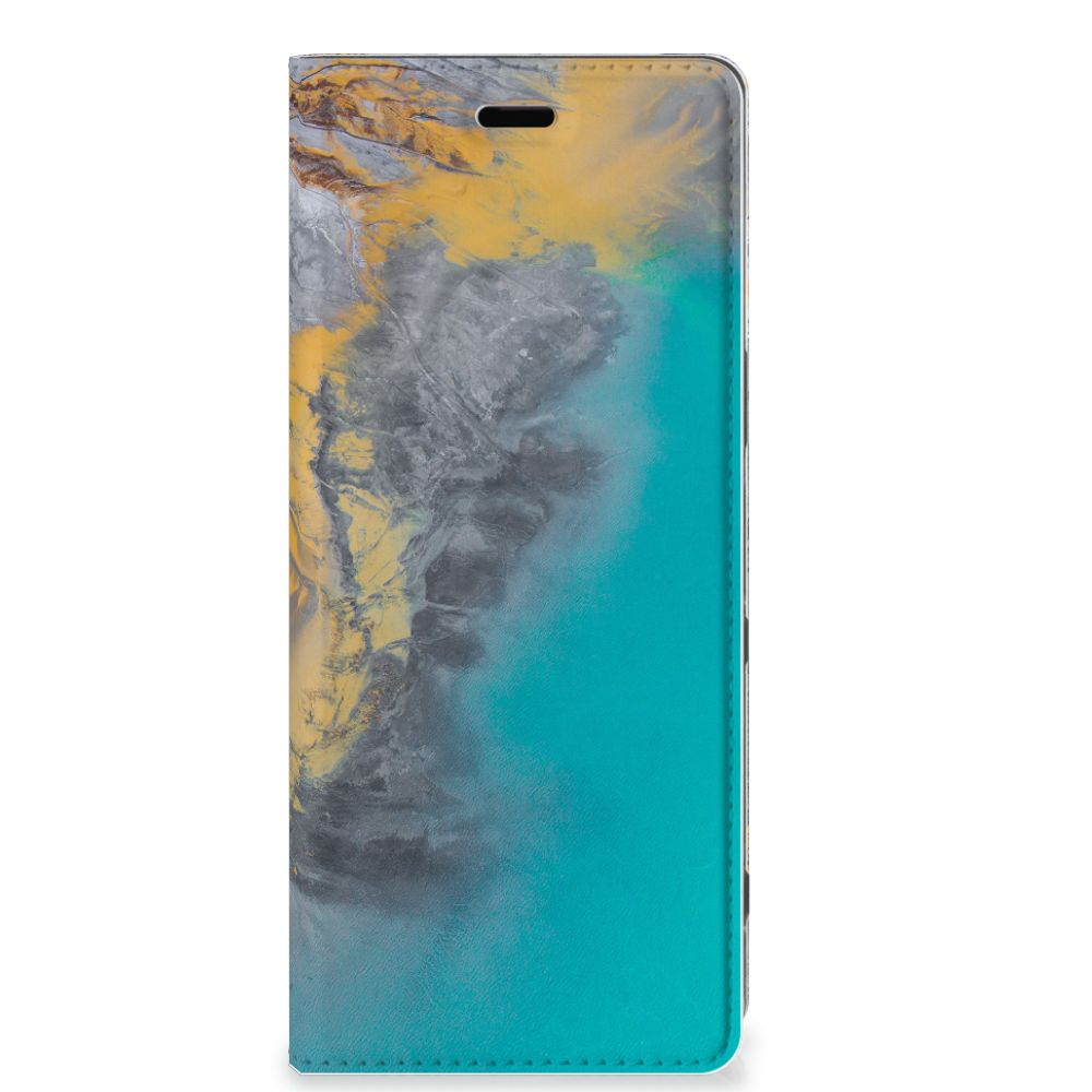 Sony Xperia 5 Standcase Marble Blue Gold - B2C Telecom