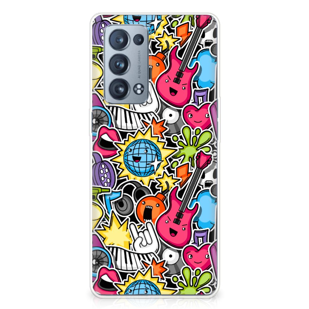 OPPO Reno 6 Pro Plus 5G Silicone Back Cover Punk Rock