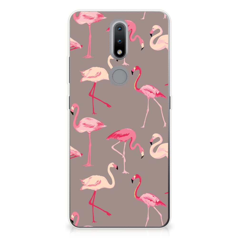 Nokia 2.4 TPU Hoesje Flamingo