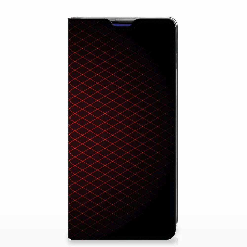 Samsung Galaxy S10 Plus Hoesje met Magneet Geruit Rood