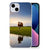 iPhone 15 Plus TPU Hoesje Koe met een koe en ondergang van de zon, weerspiegeld in het water.