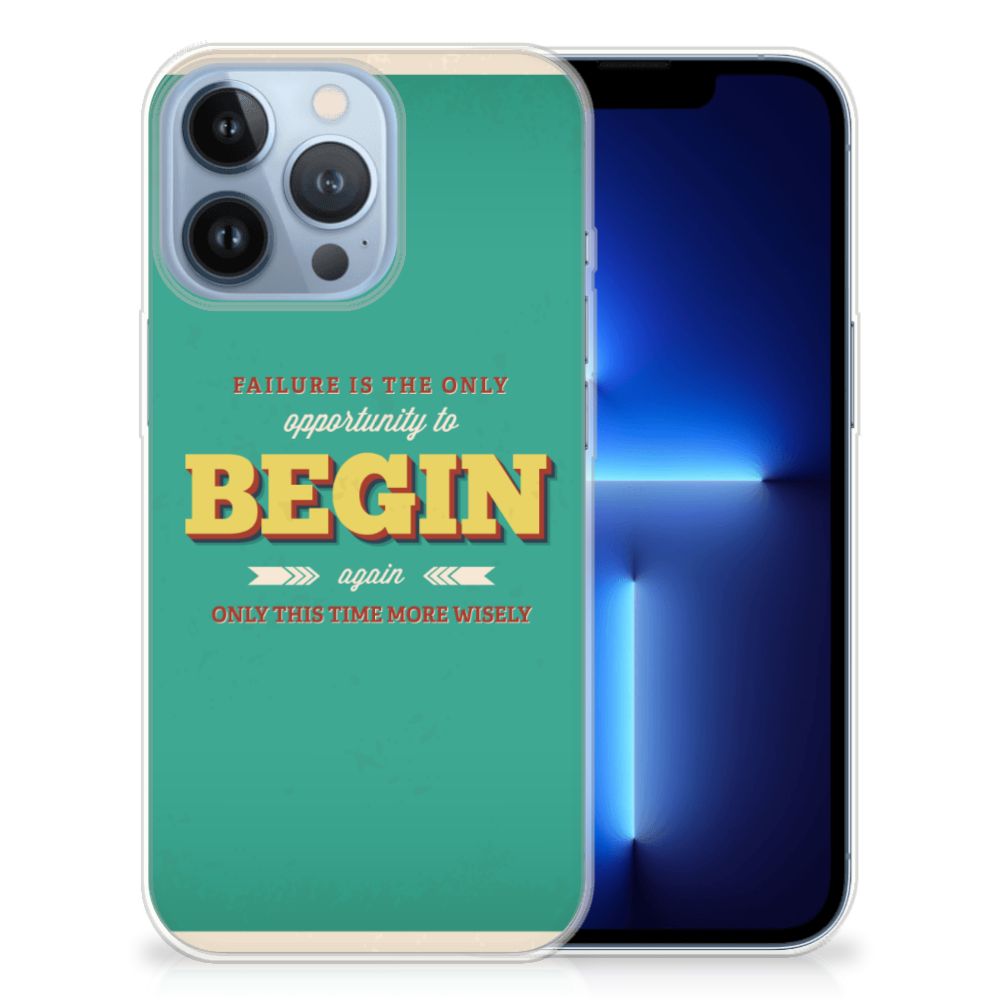 Apple iPhone 13 Pro Siliconen hoesje met naam Quote Begin B2C Telecom