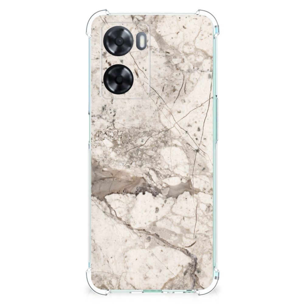 OPPO A57 | A57s | A77 4G Anti-Shock Hoesje Marmer Beige B2C Telecom