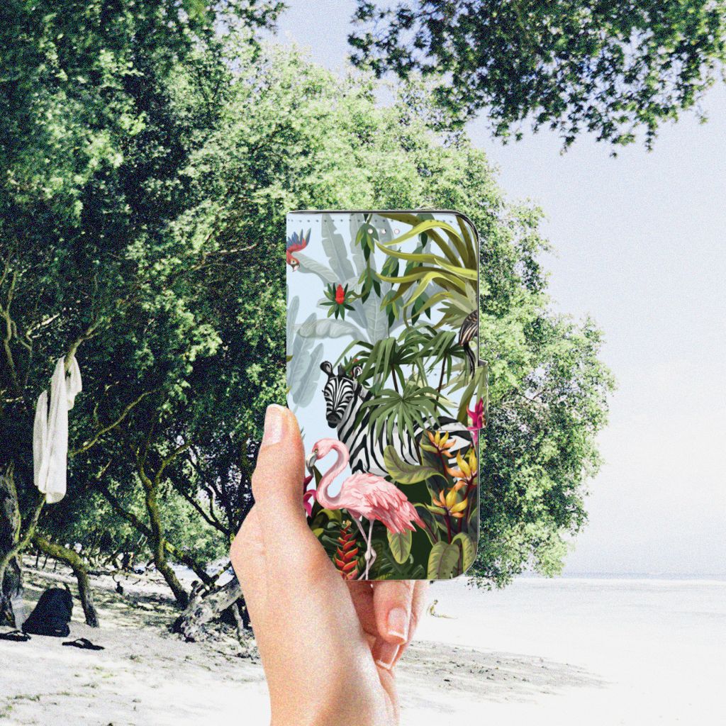 Telefoonhoesje met Pasjes voor Samsung Galaxy S23 Jungle