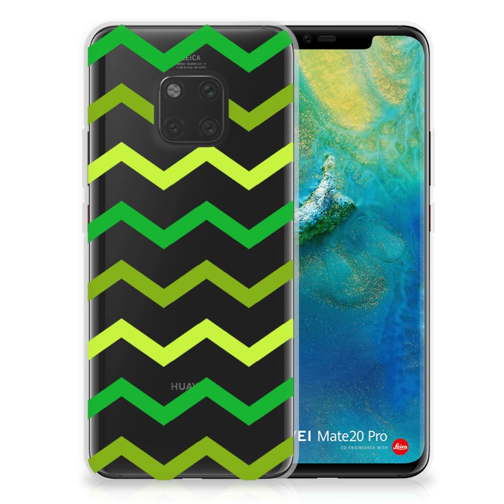 Huawei Mate 20 Pro TPU bumper Zigzag Groen