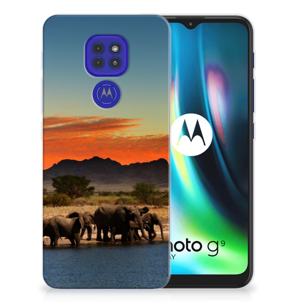 Motorola Moto G9 Play | E7 Plus TPU Hoesje Olifanten B2C Telecom