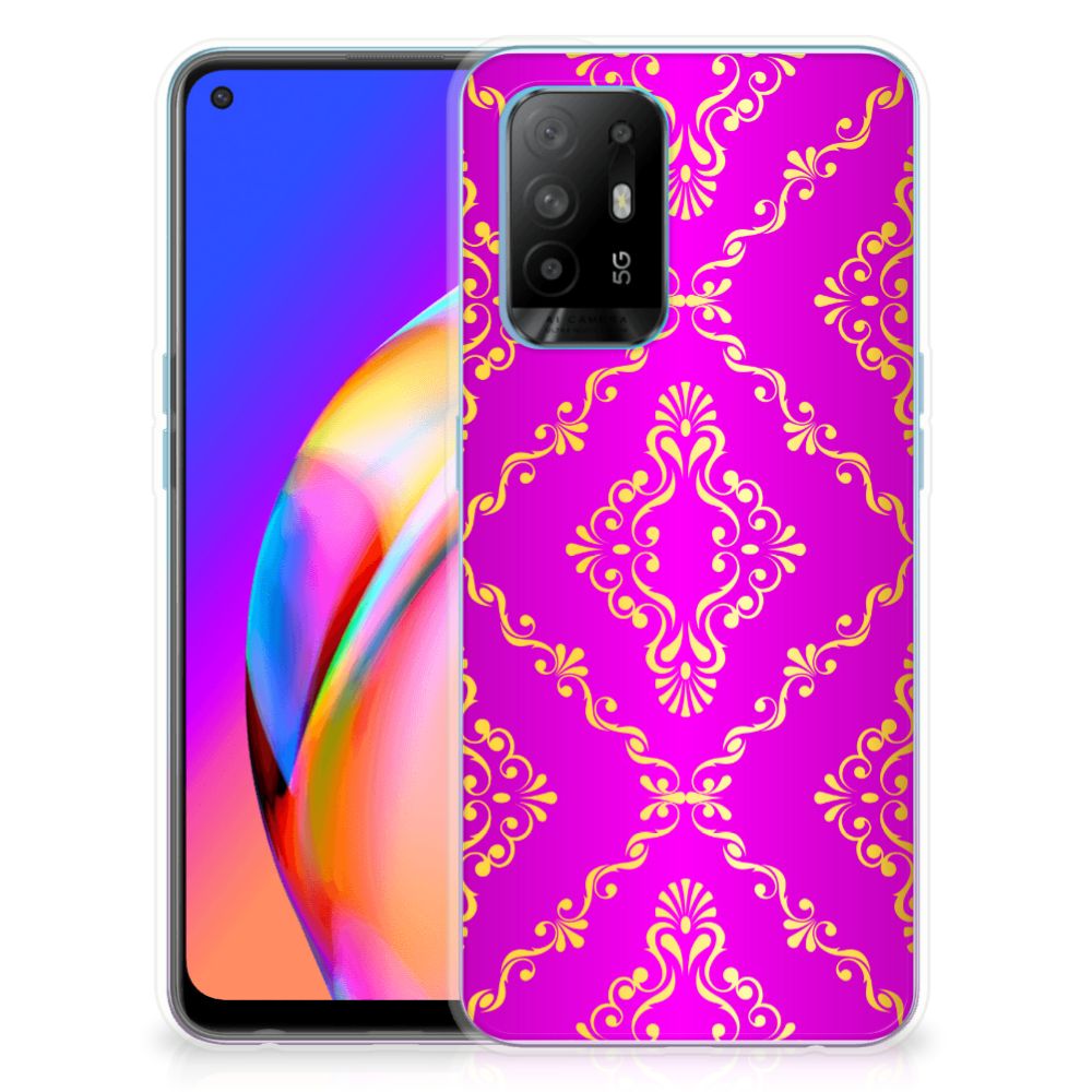 Siliconen Hoesje OPPO A94 5G | Reno5 Z Barok Roze B2C Telecom