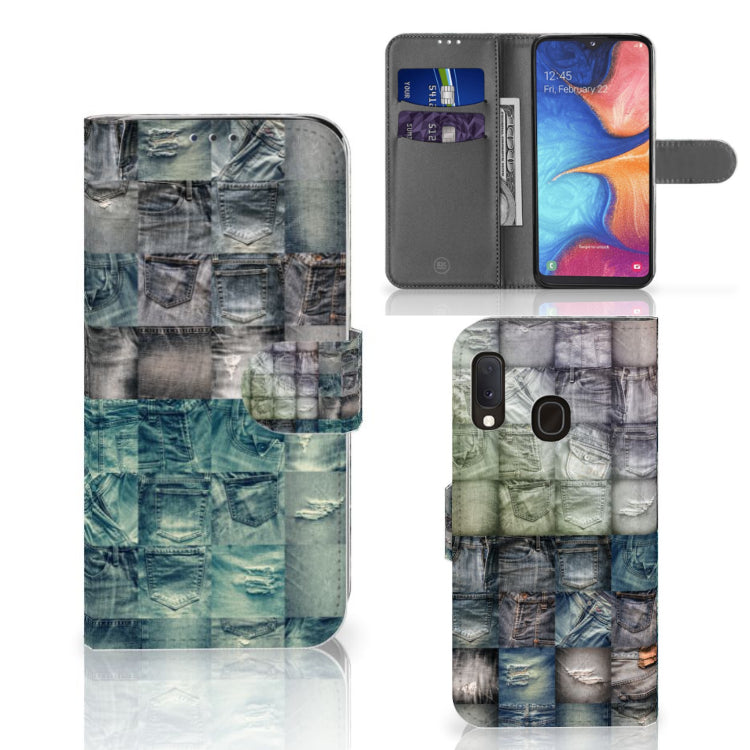 Wallet Case met Pasjes Samsung Galaxy A20e Spijkerbroeken