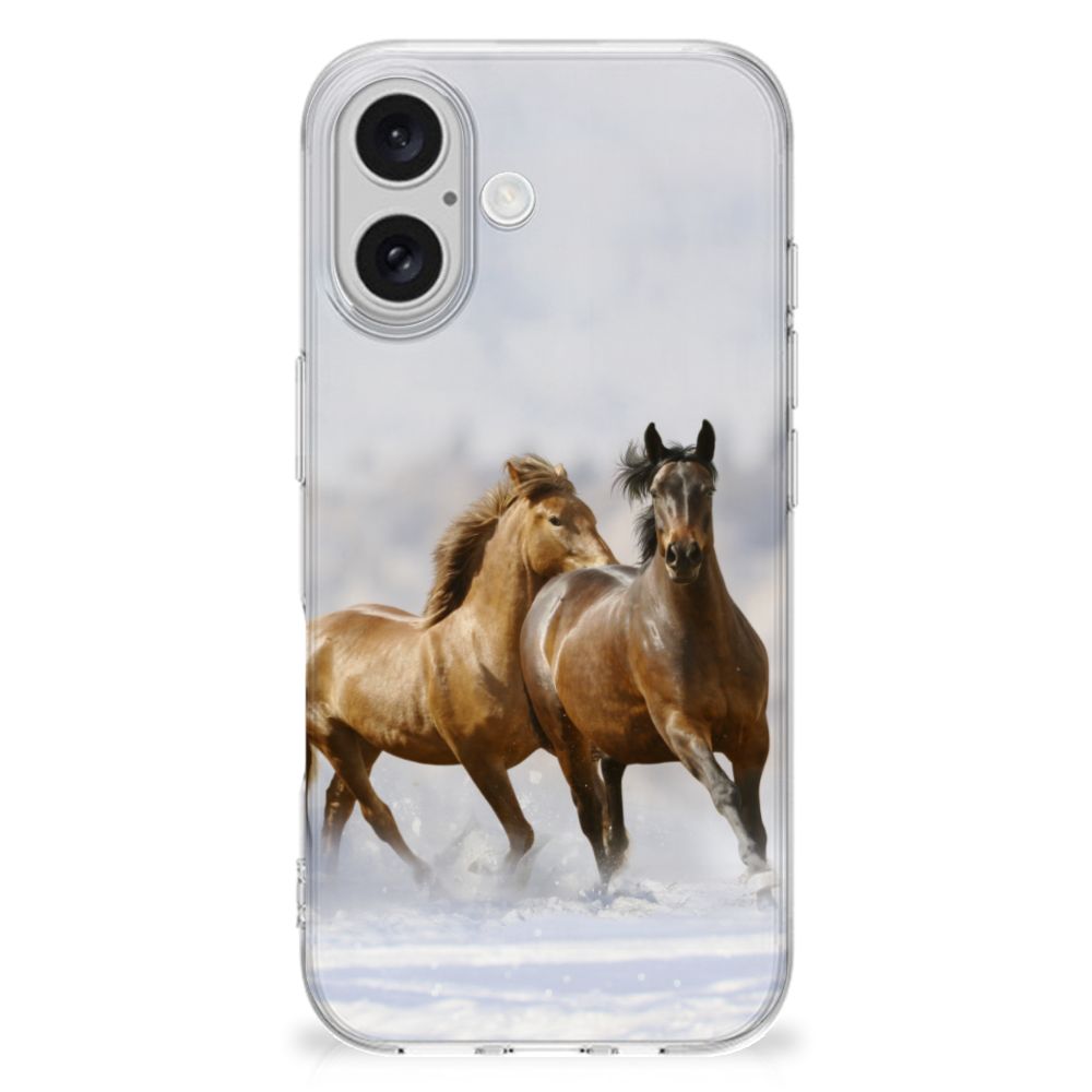 iPhone 16 TPU Hoesje Paarden