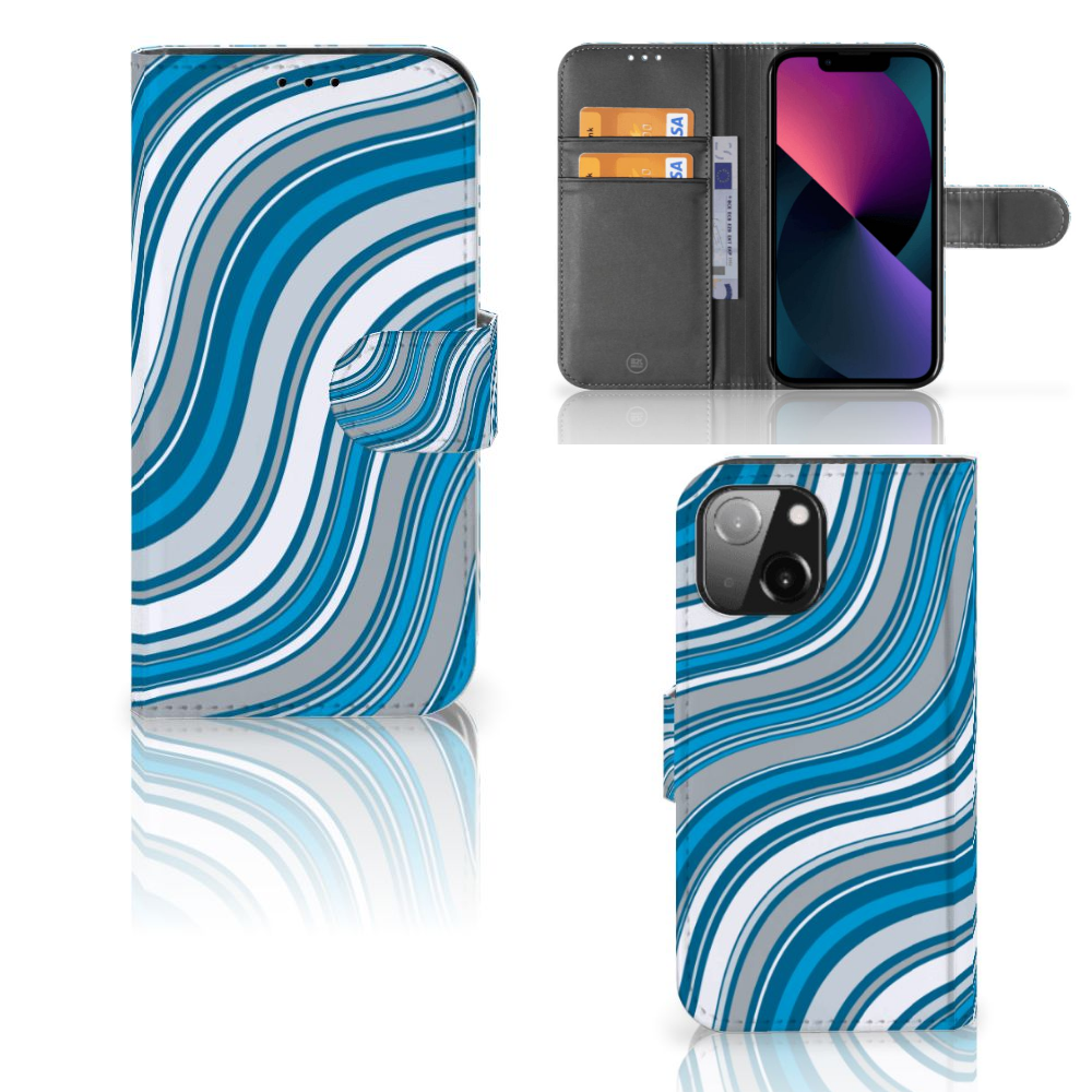 iPhone 13 Mini Telefoon Hoesje Waves Blue