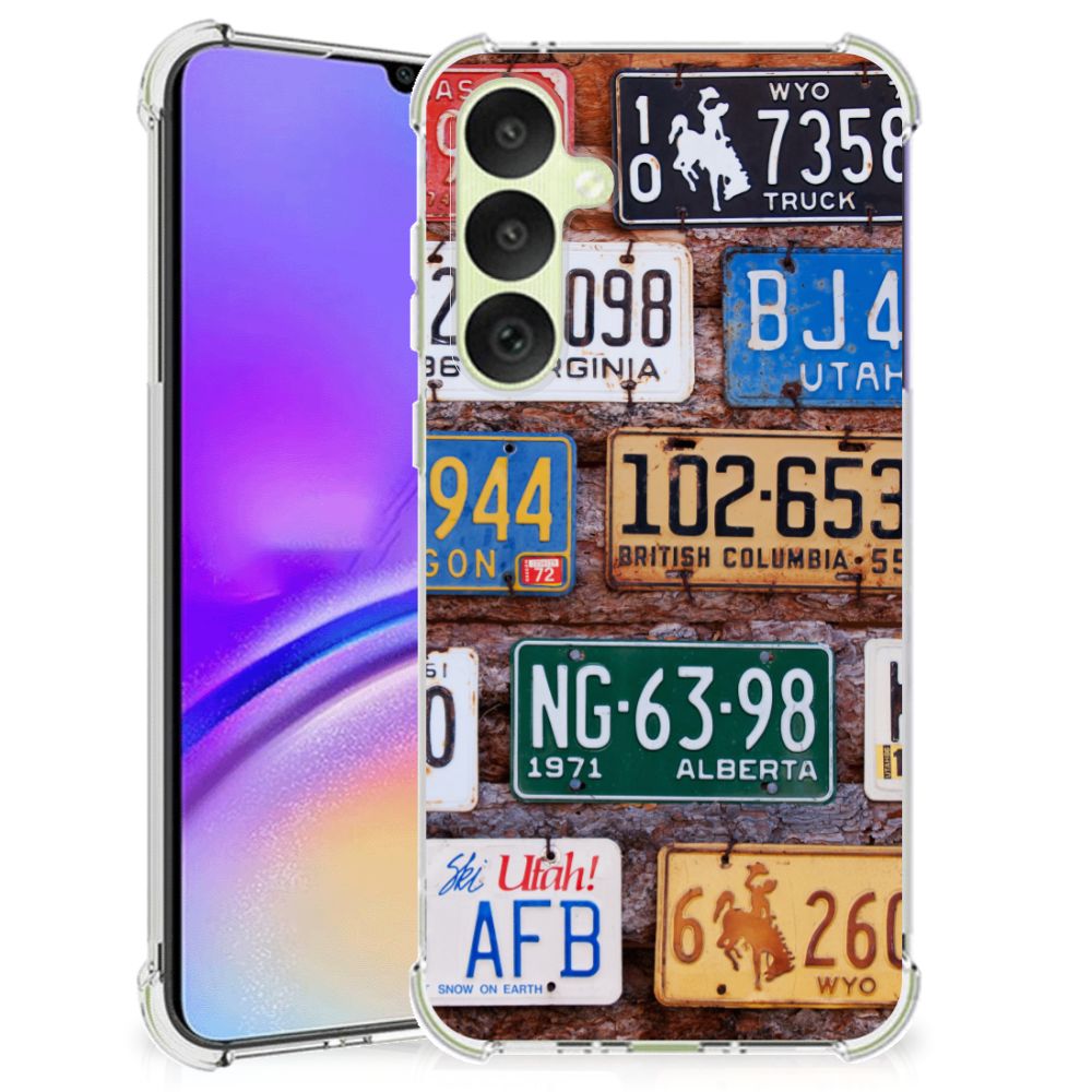 Samsung Galaxy A35 Anti-shock Hoesje met foto Kentekenplaten