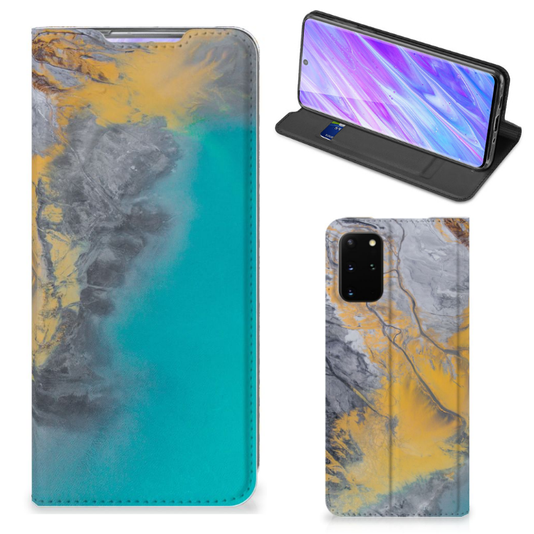 Samsung Galaxy S20 Plus Standcase Marble Blue Gold - B2C Telecom
