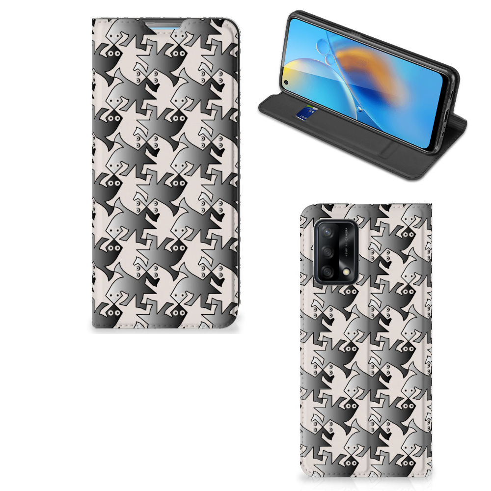 OPPO A74 4G Hoesje maken Salamander Grey - B2C Telecom