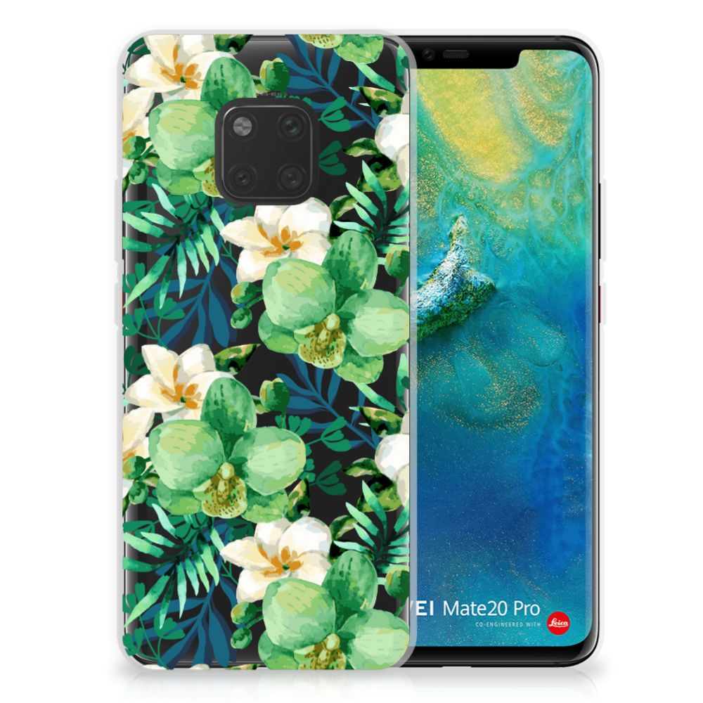 Huawei Mate 20 Pro TPU Case Orchidee Groen