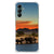 Samsung Galaxy A14 5G/4G Case Anti-shock Olifanten with elephants by a water body during sunset.