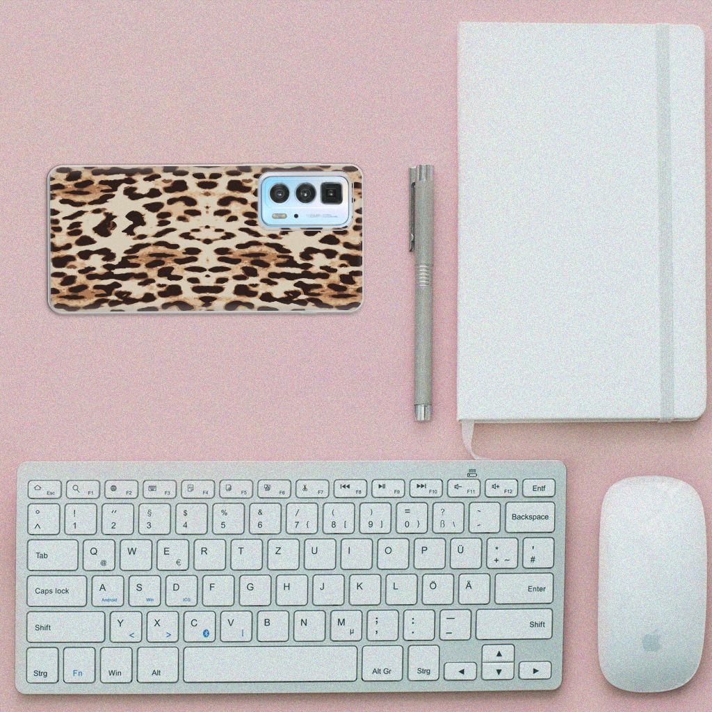 Motorola Edge 20 Pro TPU Hoesje Leopard B2C Telecom