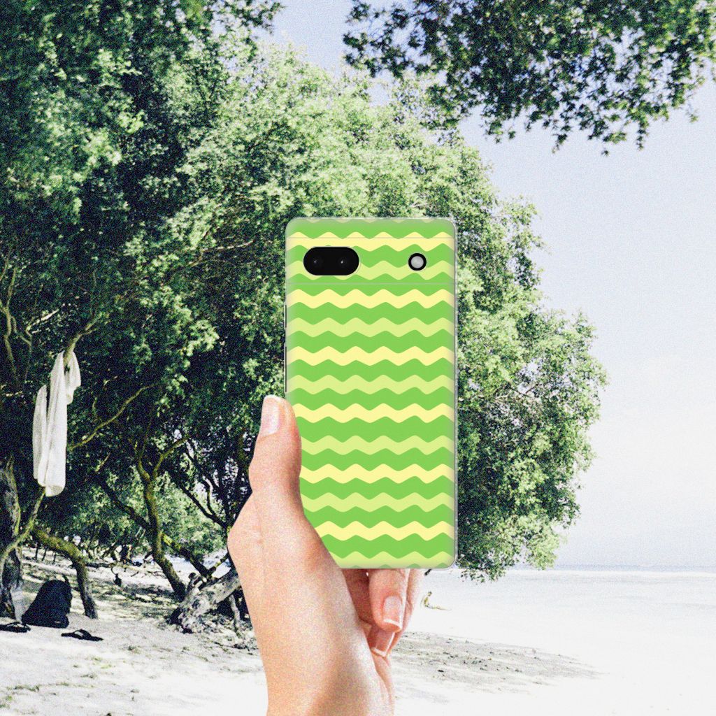 Google Pixel 6A TPU bumper Waves Green B2C Telecom