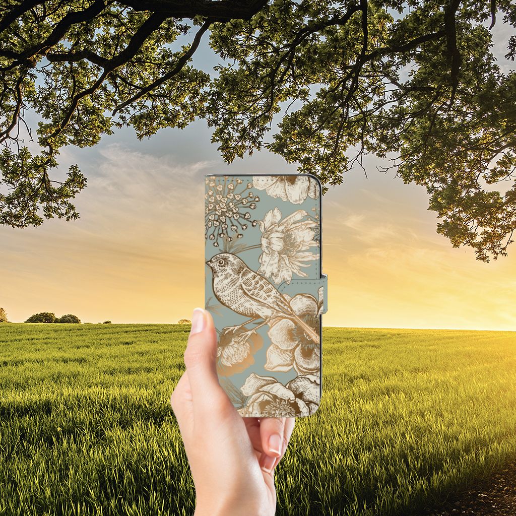 Hoesje voor Motorola Moto E22 | E22i Vintage Bird Flowers