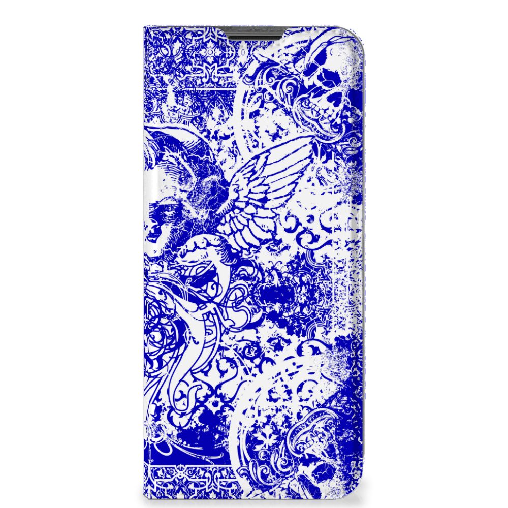 Mobiel BookCase Nokia G50 Angel Skull Blauw - B2C Telecom