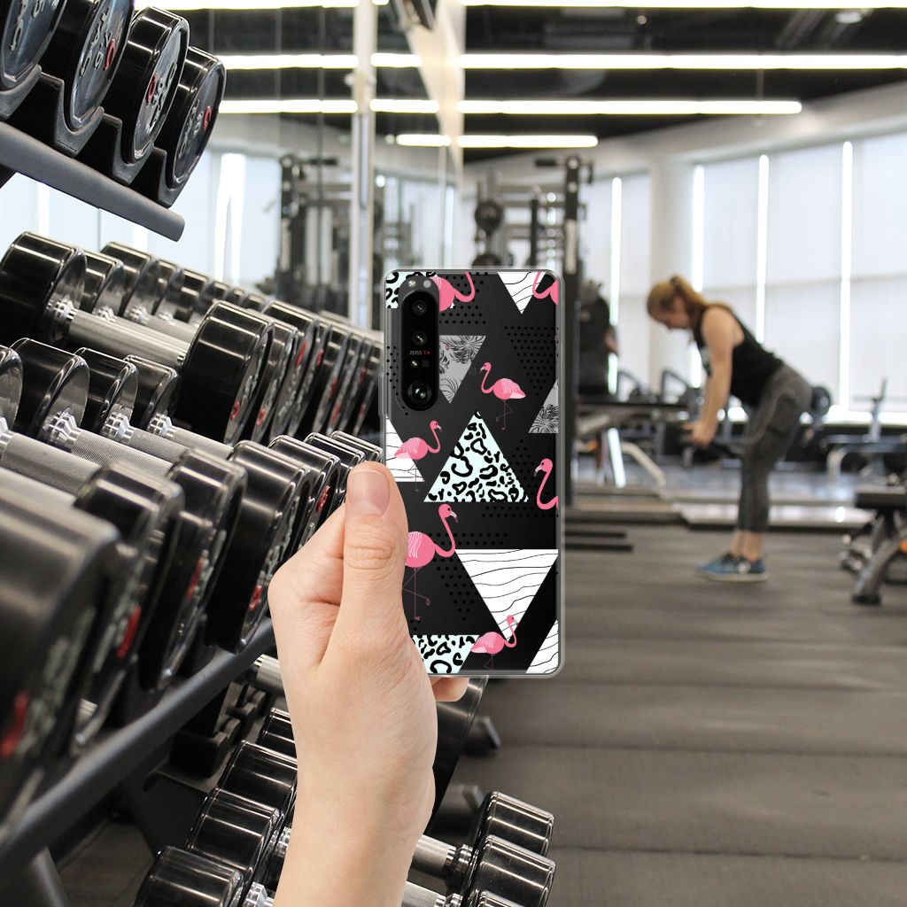Sony Xperia 1 III TPU Hoesje Flamingo Triangle B2C Telecom
