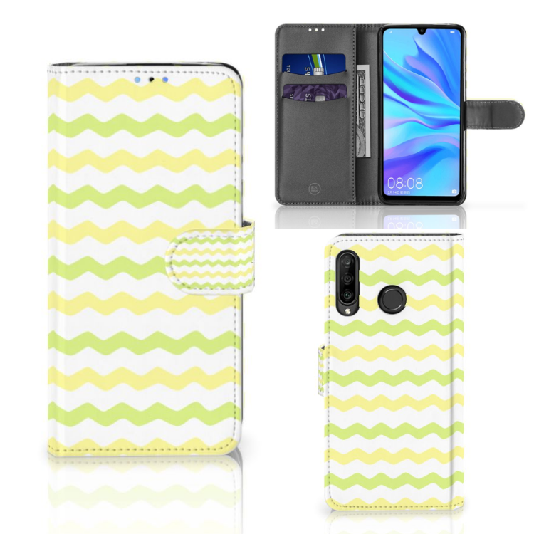 Huawei P30 Lite (2020) Telefoon Hoesje Waves Yellow