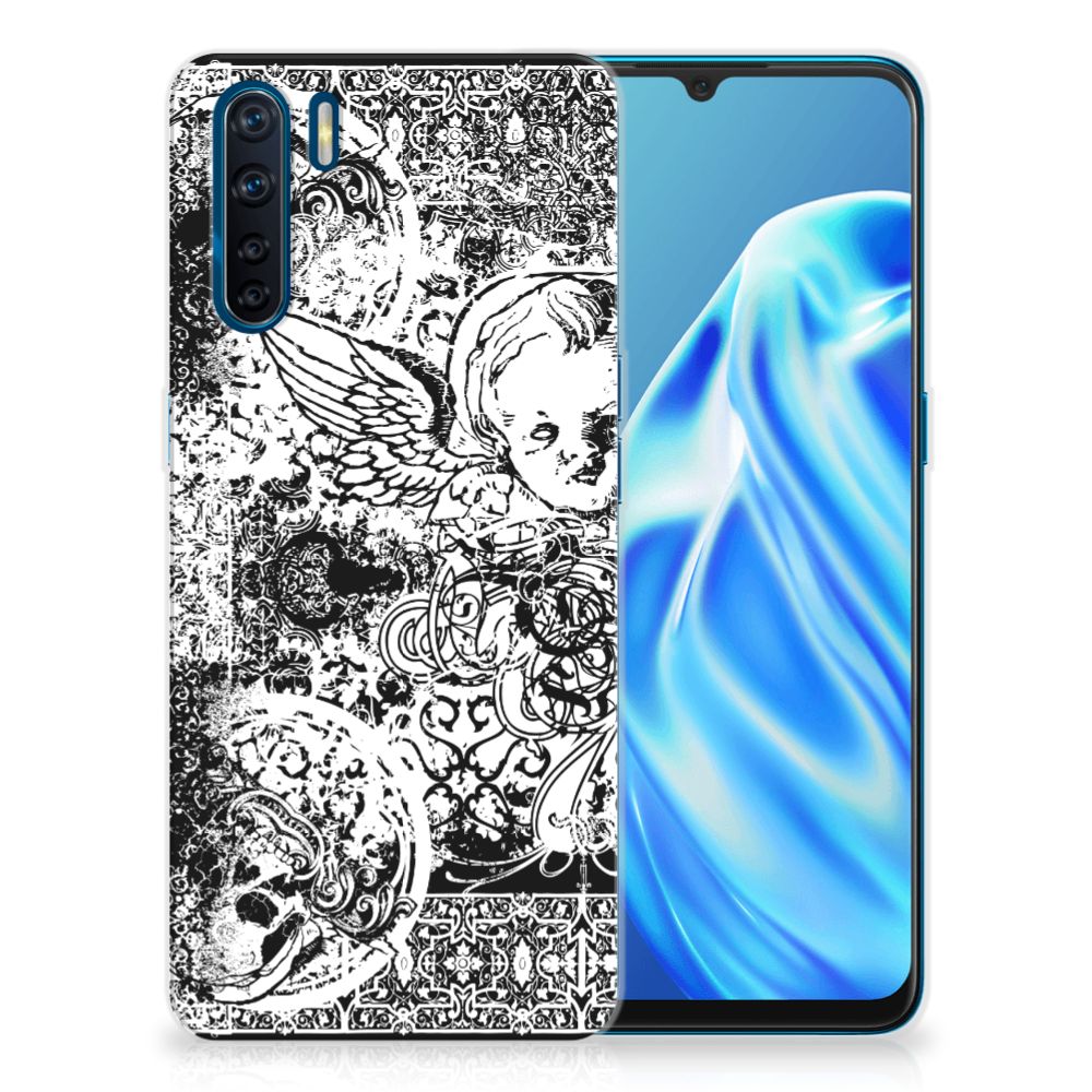 Silicone Back Case OPPO A91 Skulls Angel