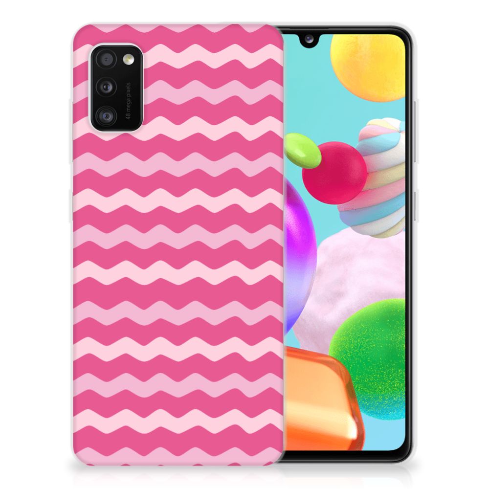 Samsung Galaxy A41 TPU bumper Waves Pink B2C Telecom