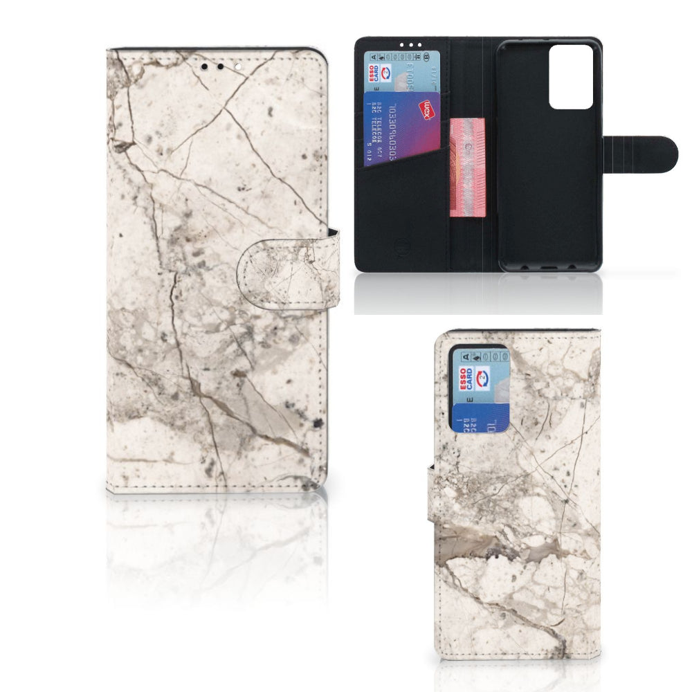 Xiaomi Redmi Note 10 Pro Bookcase Marmer Beige