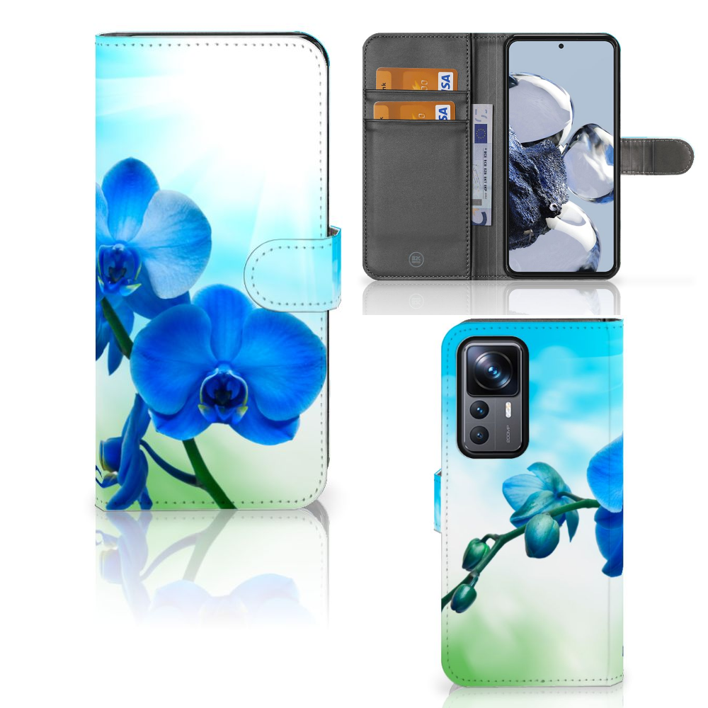 Xiaomi 12T | 12T Pro Hoesje Orchidee Blauw - Cadeau voor je Moeder