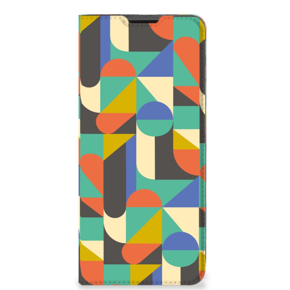 Motorola Moto G51 5G Hoesje met Magneet Funky Retro - B2C Telecom