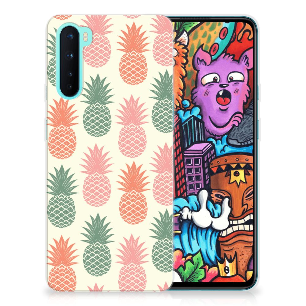 OnePlus Nord Siliconen Case Ananas