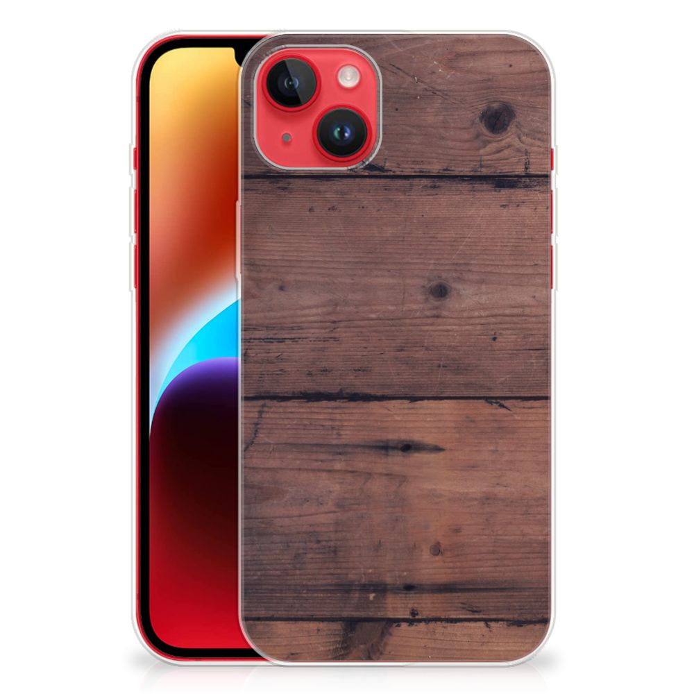 iPhone 14 Plus Bumper Hoesje Old Wood