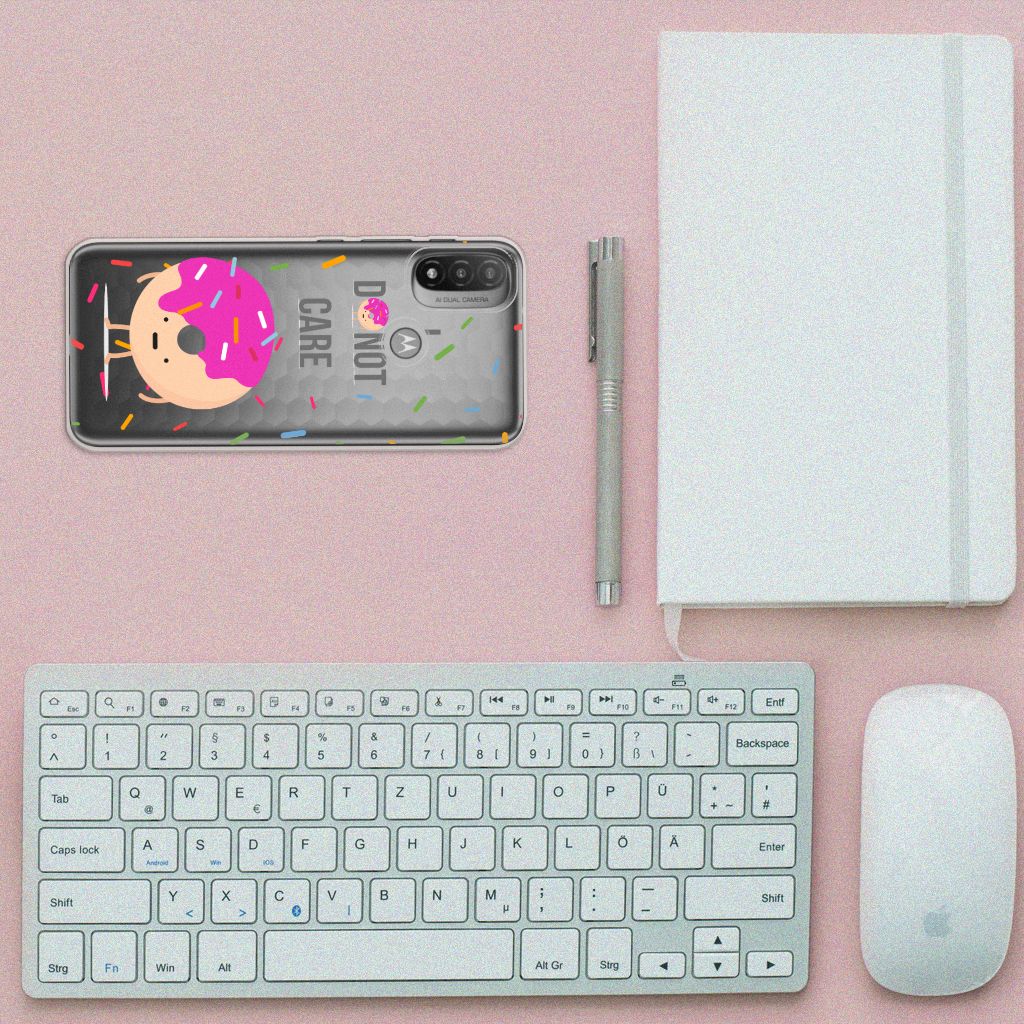 Motorola Moto E20 | E40 Siliconen Case Donut Roze B2C Telecom