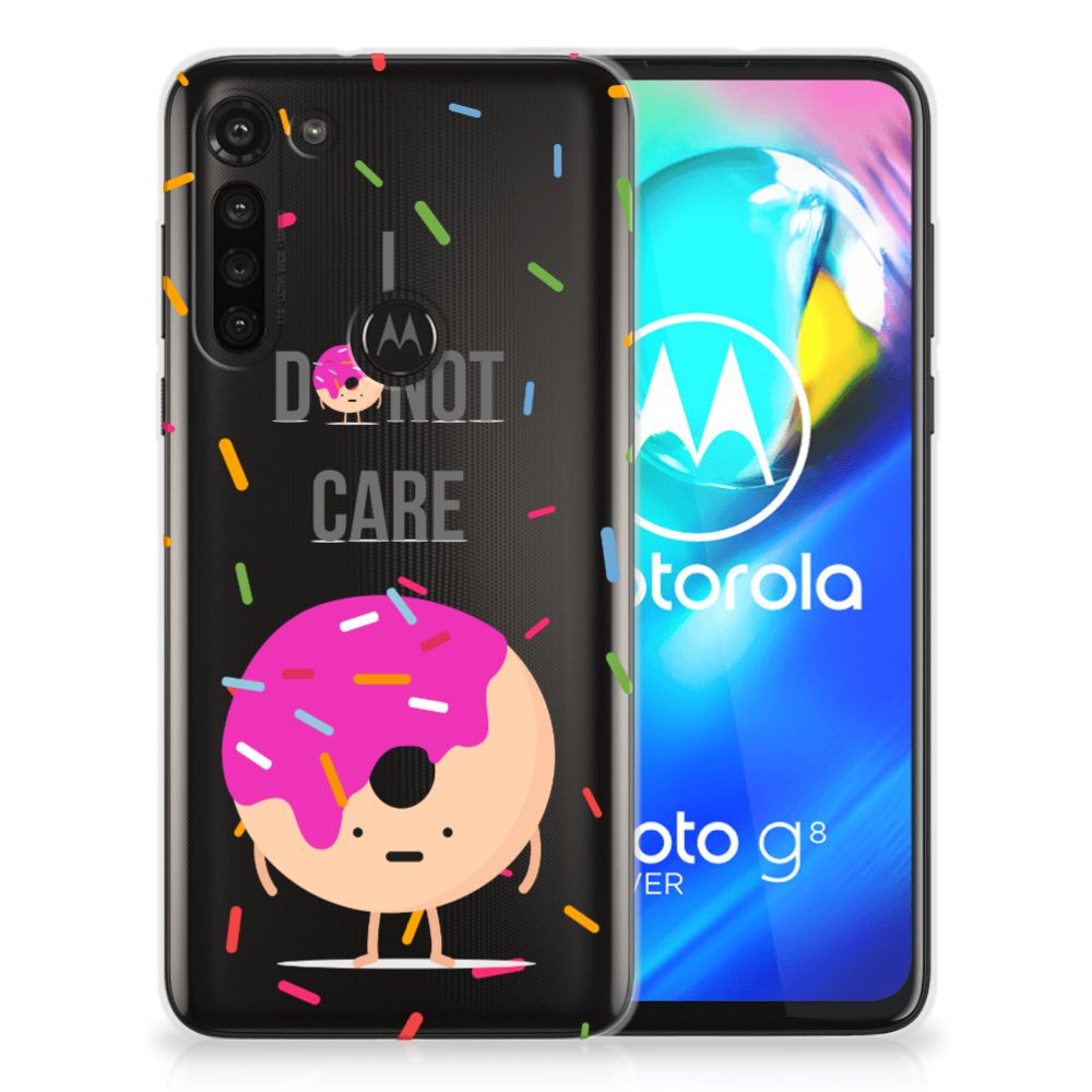 Motorola Moto G8 Power Siliconen Case Donut Roze B2C Telecom