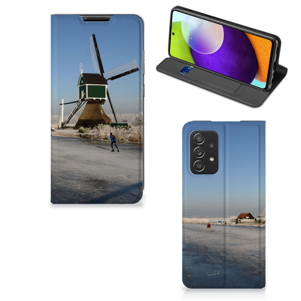 Samsung Galaxy A52 Book Cover Schaatsers - B2C Telecom