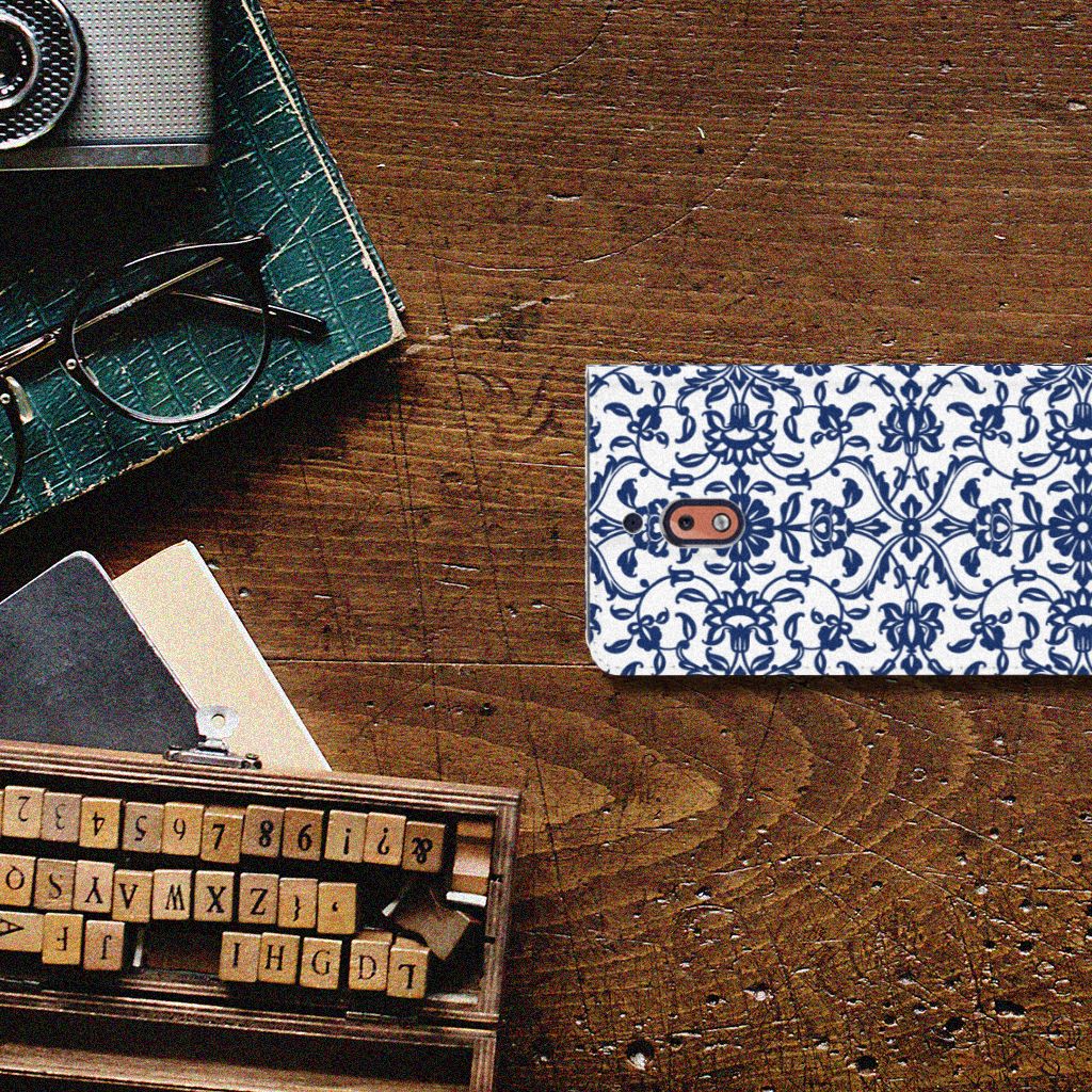 Nokia 2.1 2018 Smart Cover Flower Blue