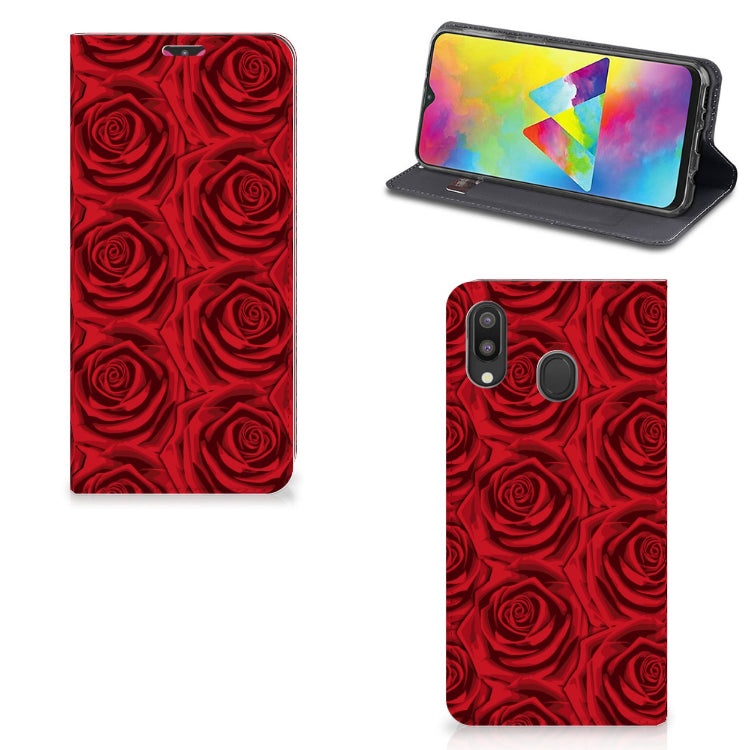 Samsung Galaxy M20 Smart Cover Red Roses