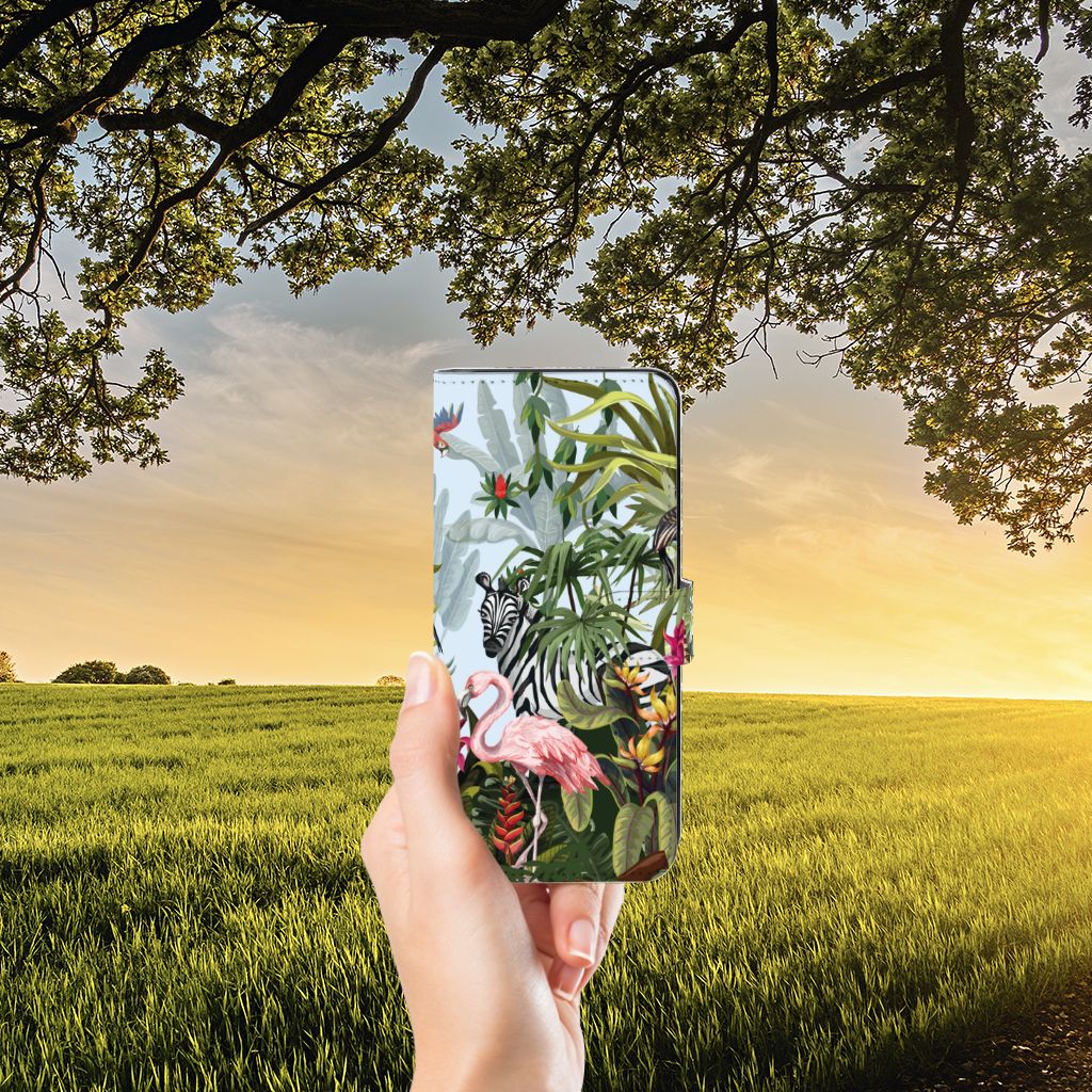 Telefoonhoesje met Pasjes voor Motorola Moto E22 | E22i Jungle