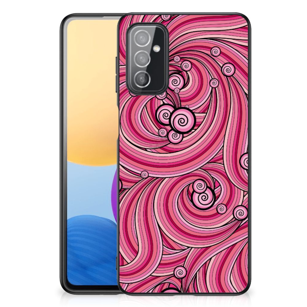 Samsung Galaxy M52 Leuk Telefoonhoesje Swirl Pink