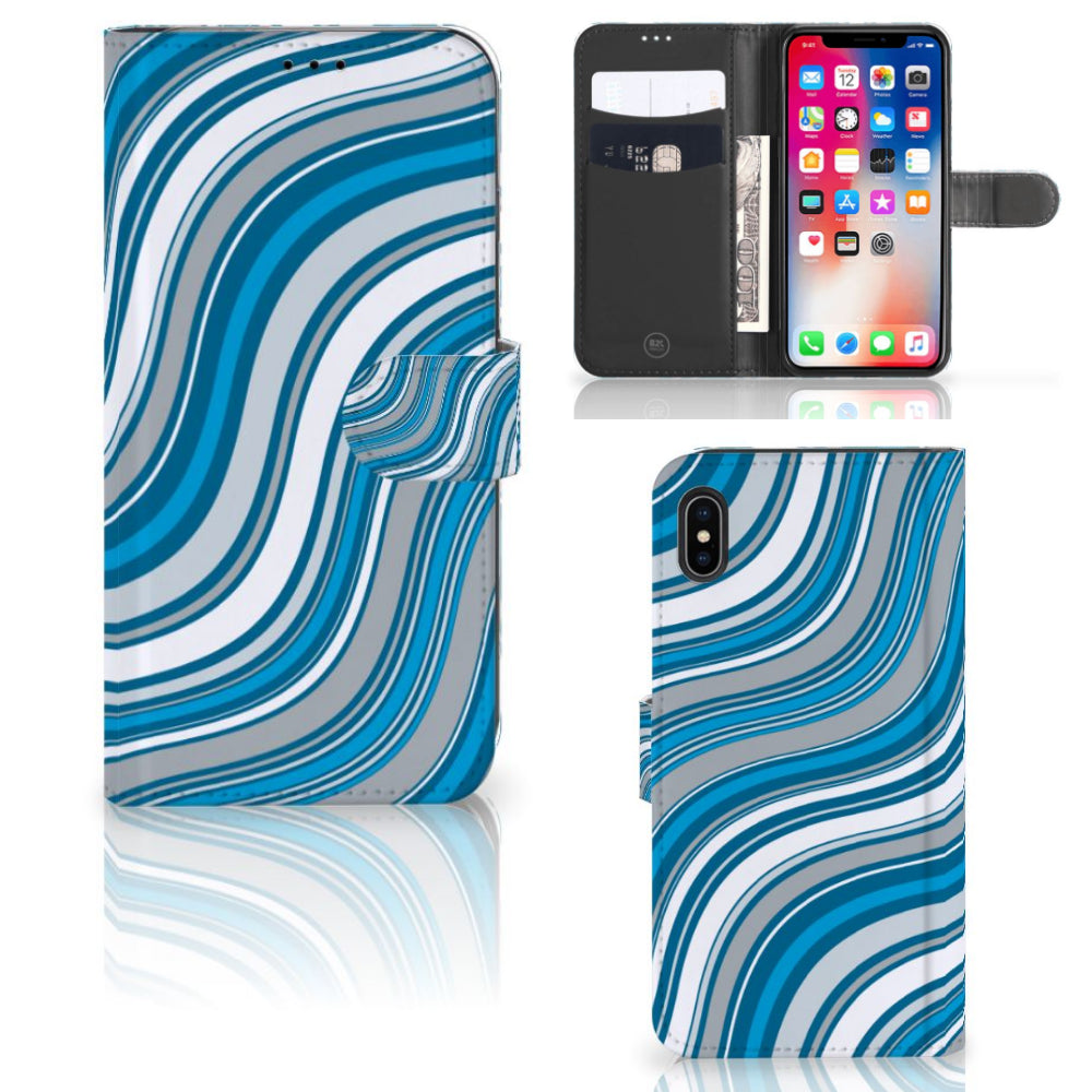 Apple iPhone Xs Max Telefoon Hoesje Waves Blue