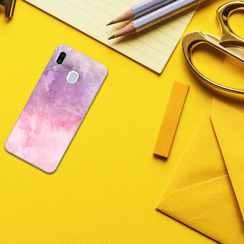 Hoesje maken Samsung Galaxy A30 Pink Purple Paint