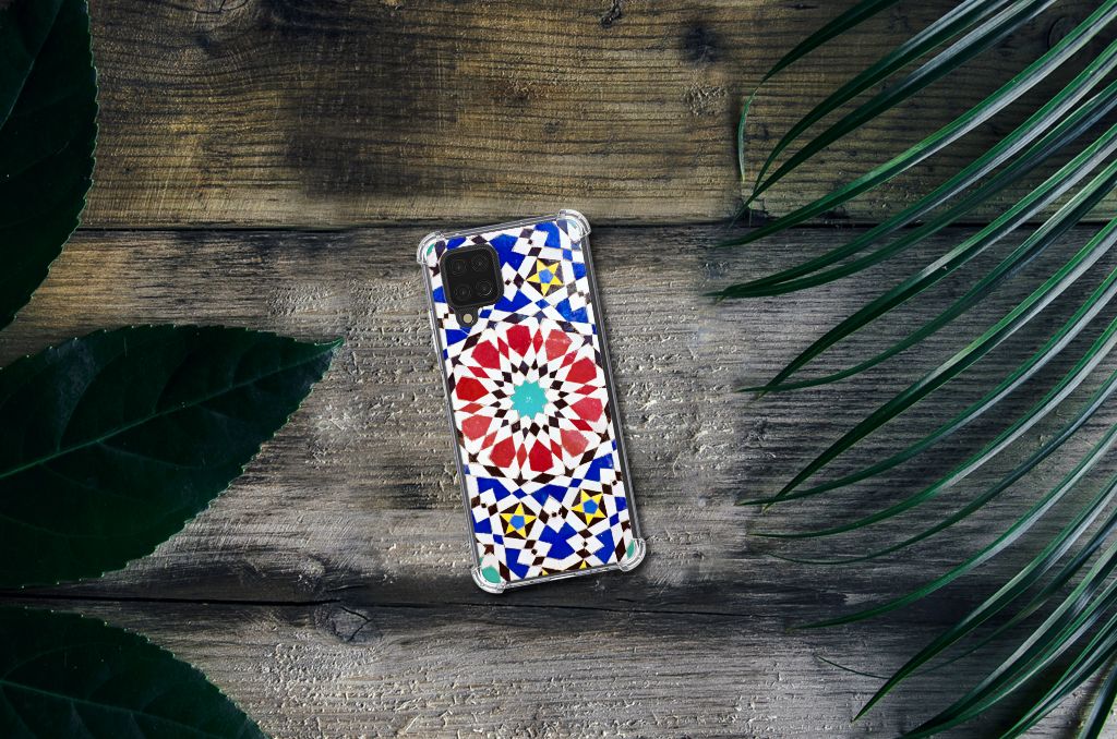 Samsung Galaxy A12 Anti-Shock Hoesje Mozaïek - B2C Telecom
