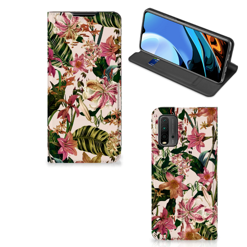 Xiaomi Poco M3 | Redmi 9T Smart Cover Flowers - B2C Telecom