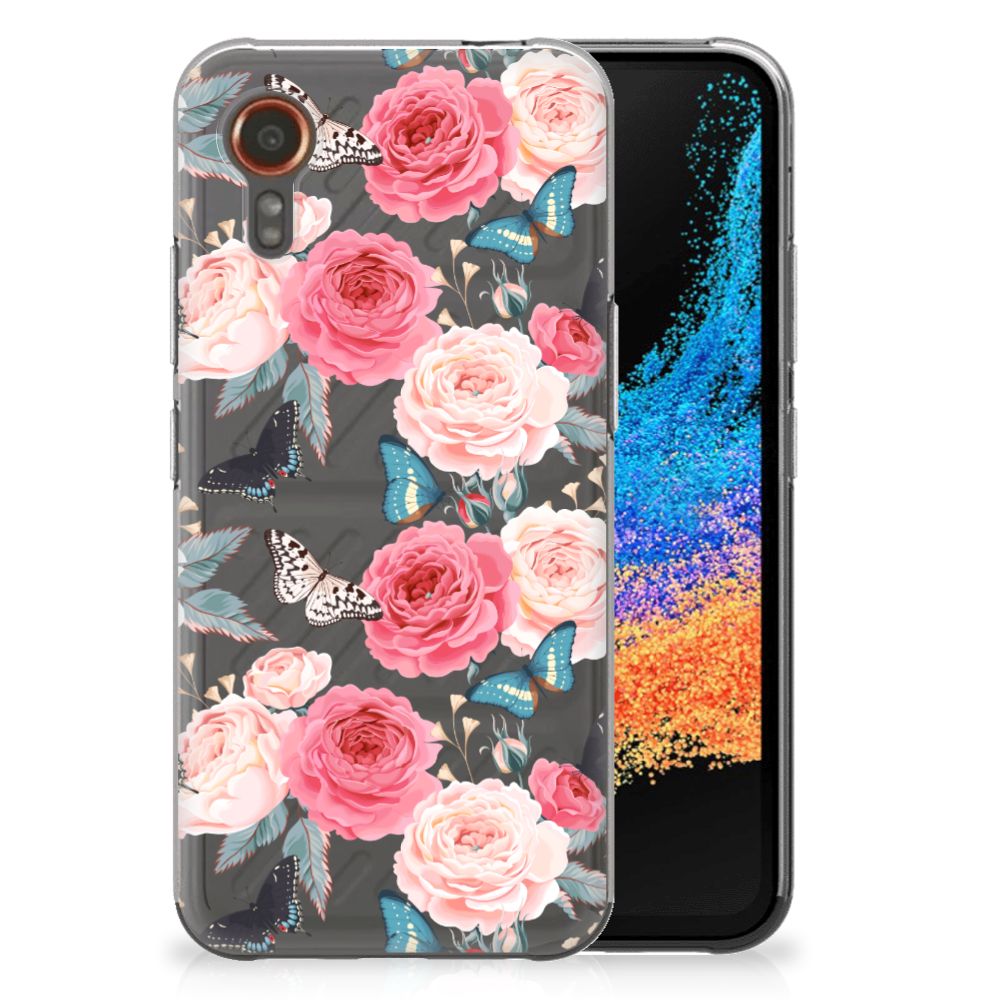 Samsung Galaxy Xcover 7 TPU Case Butterfly Roses