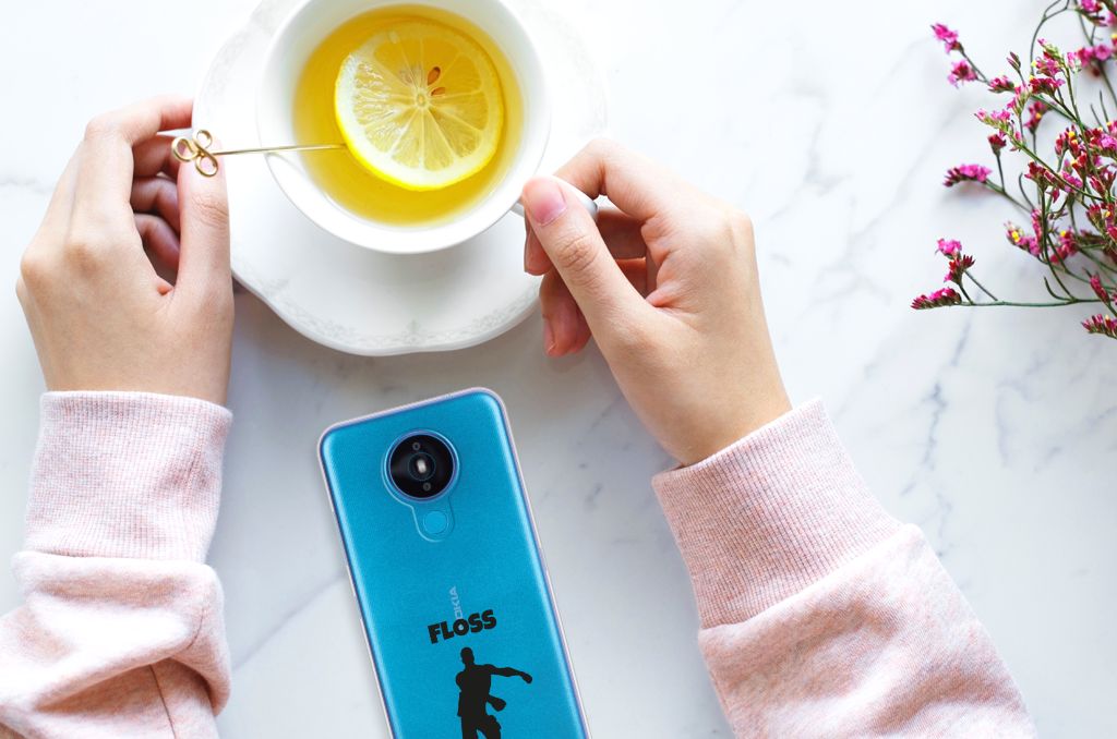 Nokia 1.4 Telefoonhoesje met Naam Floss B2C Telecom