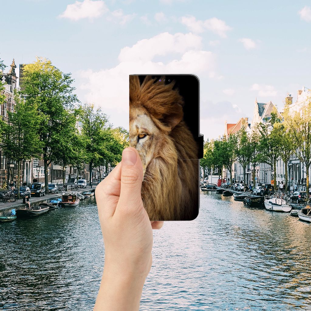 Samsung Galaxy A22 5G Telefoonhoesje met Pasjes Leeuw