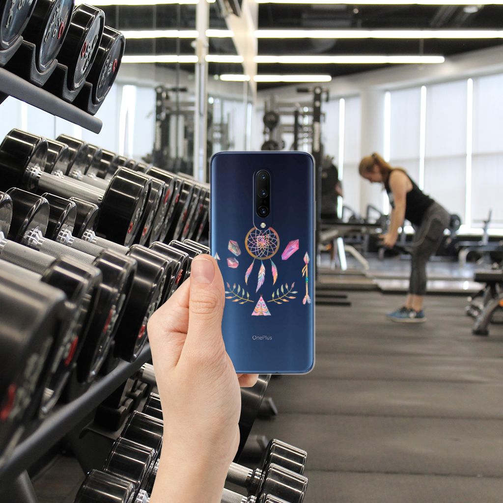 OnePlus 7 Pro Telefoonhoesje met Naam Boho Dreamcatcher